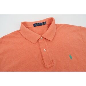 Polo Ralph Lauren Men's 2XB Orange Solid Short Sleeve Polo Pony Shirt 2X Big